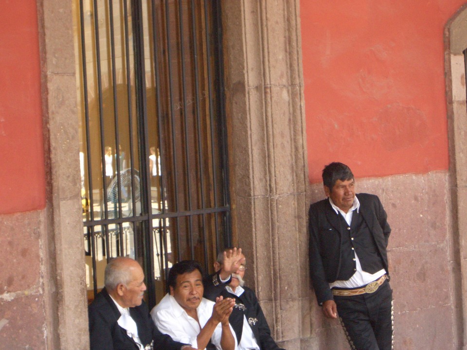 Mariachi's waiting for another chance to play you a song. San Miguel de Allende, Mexico