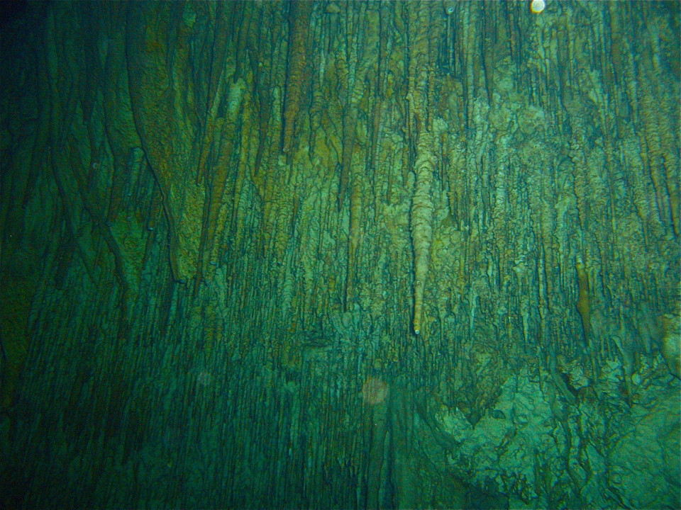 stalagmites underwater
