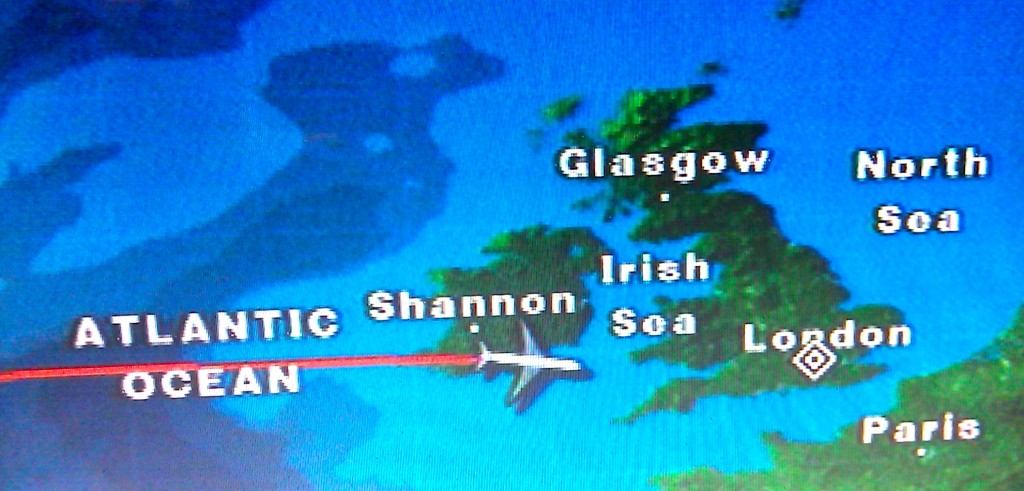 Map of Ireland, Cork on the plane