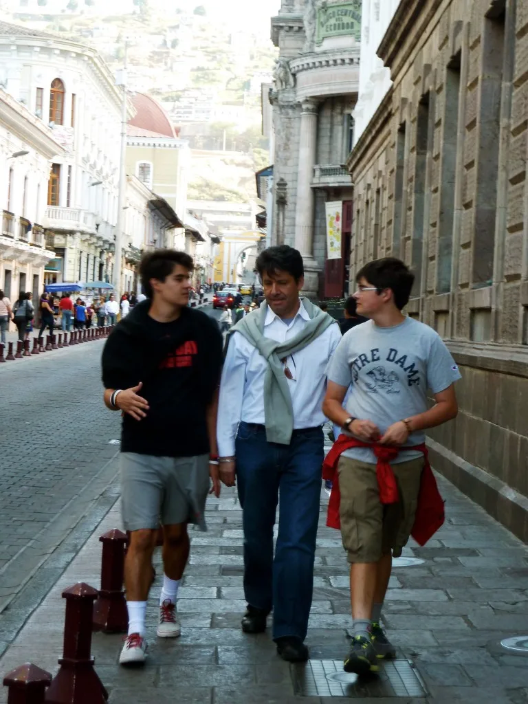Here they are now: All grown up: The Maloney boys in Quito, Ecuador, Rock of Gibraltar
