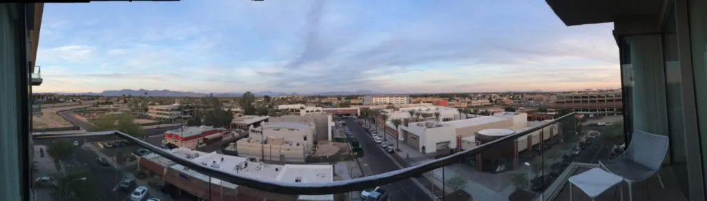 View from the Two Bedroom WOW Suite at the W Scottsdale, AZ