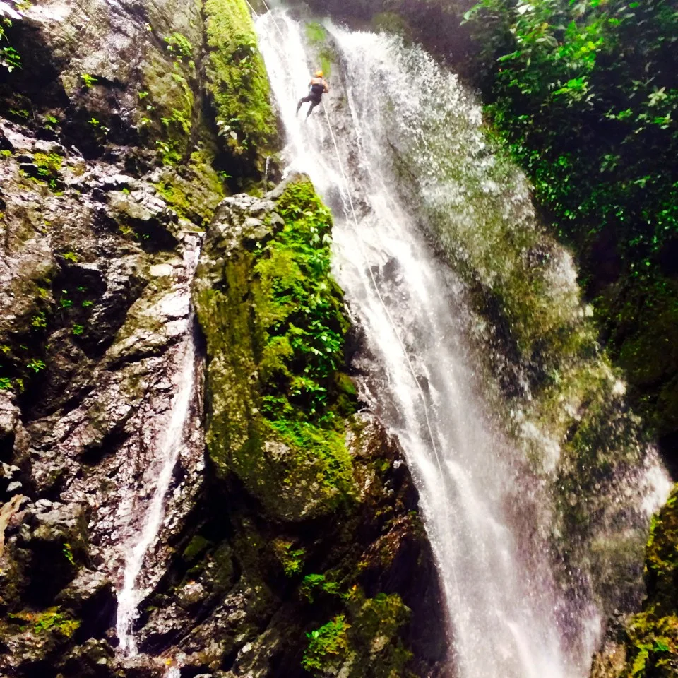 Waterfall in Costa Rica, Rappel down Waterfall, Costa Rica, Blue Osa #CostaRica #BlueOsa