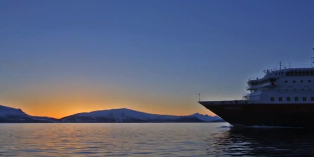 Hurtigruten Ship with Northern Lights in Norway https://ooh.li/1047f24