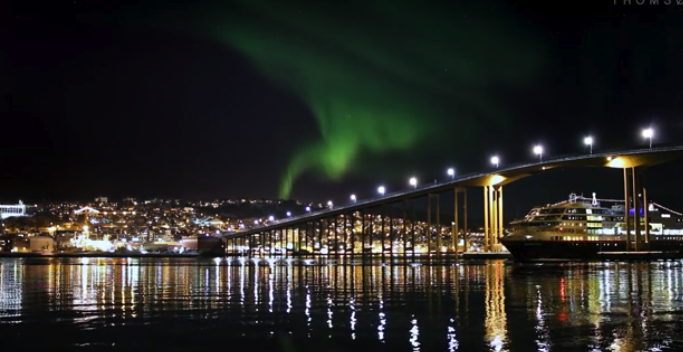 Hurtigruten Ship with Northern Lights in Norway https://ooh.li/1047f24