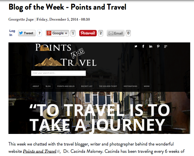 Italy Magazine's Blog of the Week: PointsandTravel