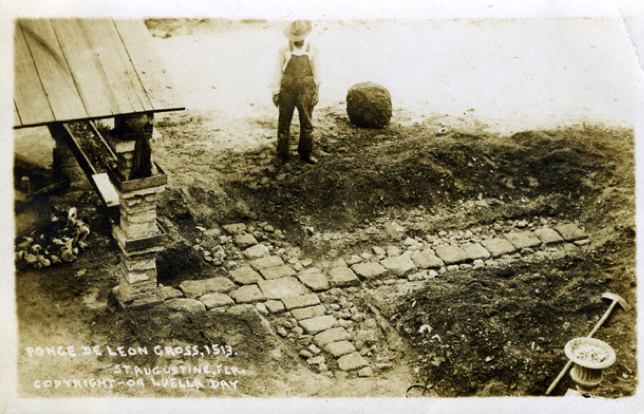 Fountain of Youth with the 1513 cross, St. Augustine, FL