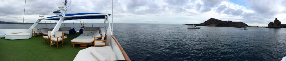 Panoramic view from the Ecoventura yacht