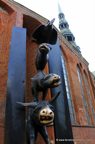 The Bremen Town Musicians Statue - Riga, Lativa