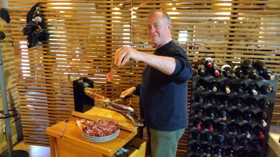 Iberian ham at Restaurante La Bruja (Hotel Las Leyendas) Avila, Spain