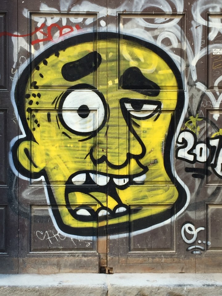 Gothic Man in the Gothic Quarter of Barcelona, Spain