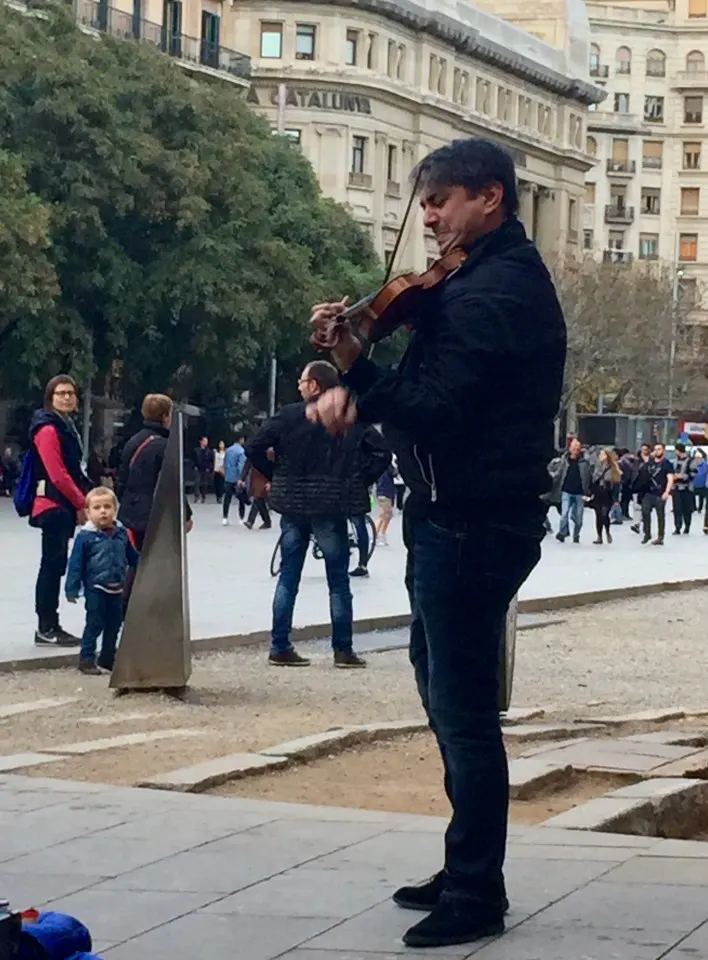 Where to go in Barcelona, Gothic Quarter, Barcelona Spain, Street Violinist