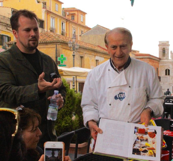 cooking demonstration of tarttufo, gelato shop, Gelato Italiano, Italian Gelato