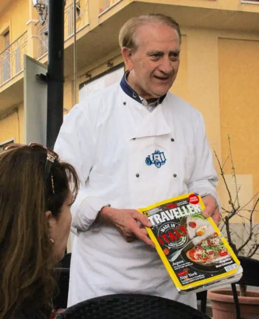 cooking demonstration of tarttufo, gelato shop, Gelato Italiano, Italian Gelato