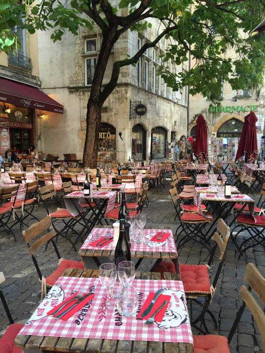 Southern France, Viking Tours, French flowers, Lyon street scene, Lyon cafes, My Viking Journey