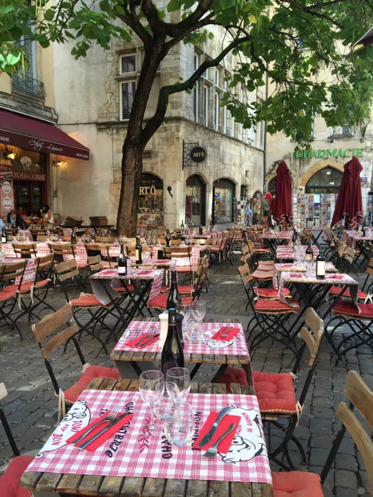 Southern France, Viking Tours, French flowers, Lyon street scene, Lyon cafes, My Viking Journey