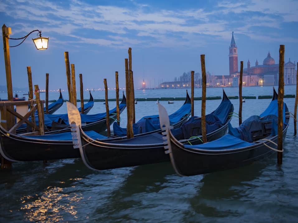 Gondolas in Venice