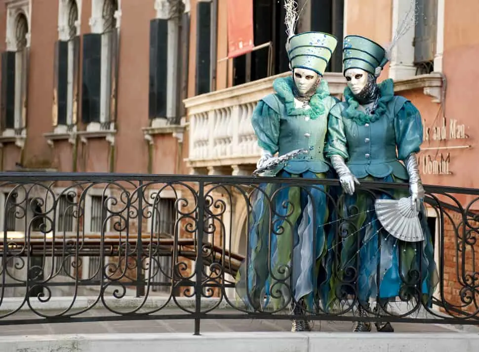 Masked couple in Venice