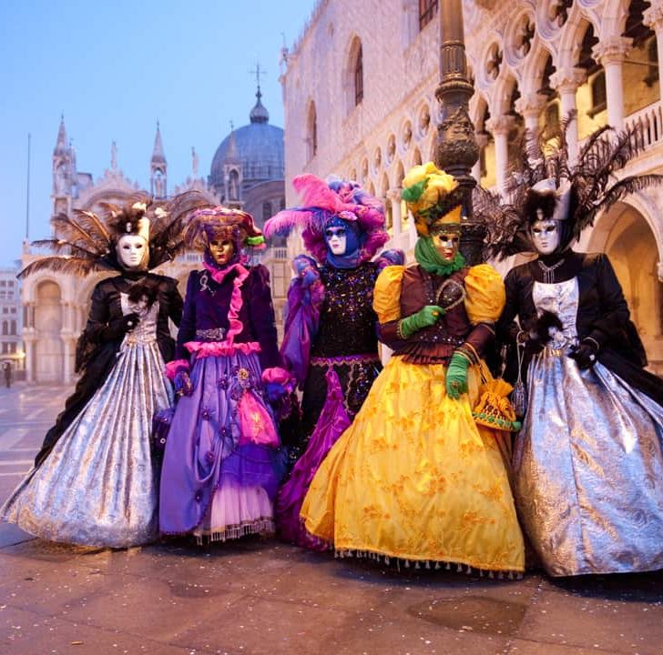 Come along to see the sights of Carnival of Venice, Italy.