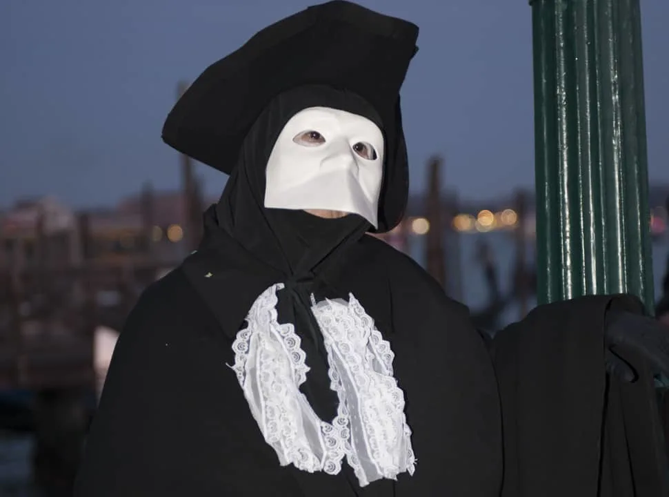 Man wearing a mask at the Venice Carnival