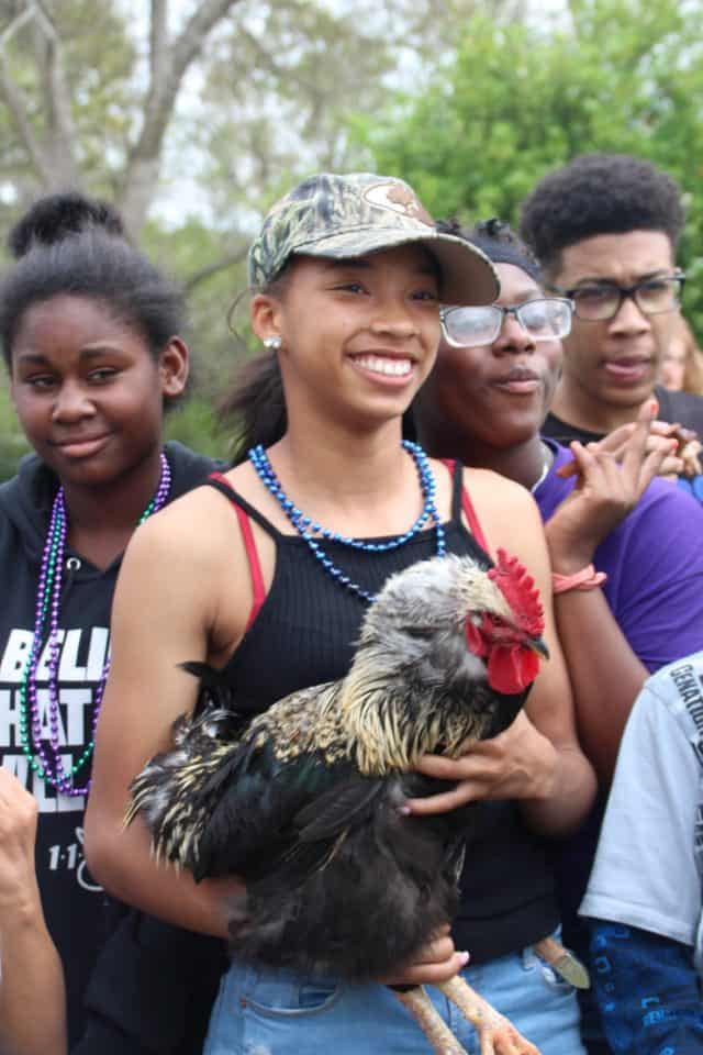 Have you ever seen a chicken on the run? Near Lake Charles, Louisiana you will find one or two in the Iowa Chicken Run!