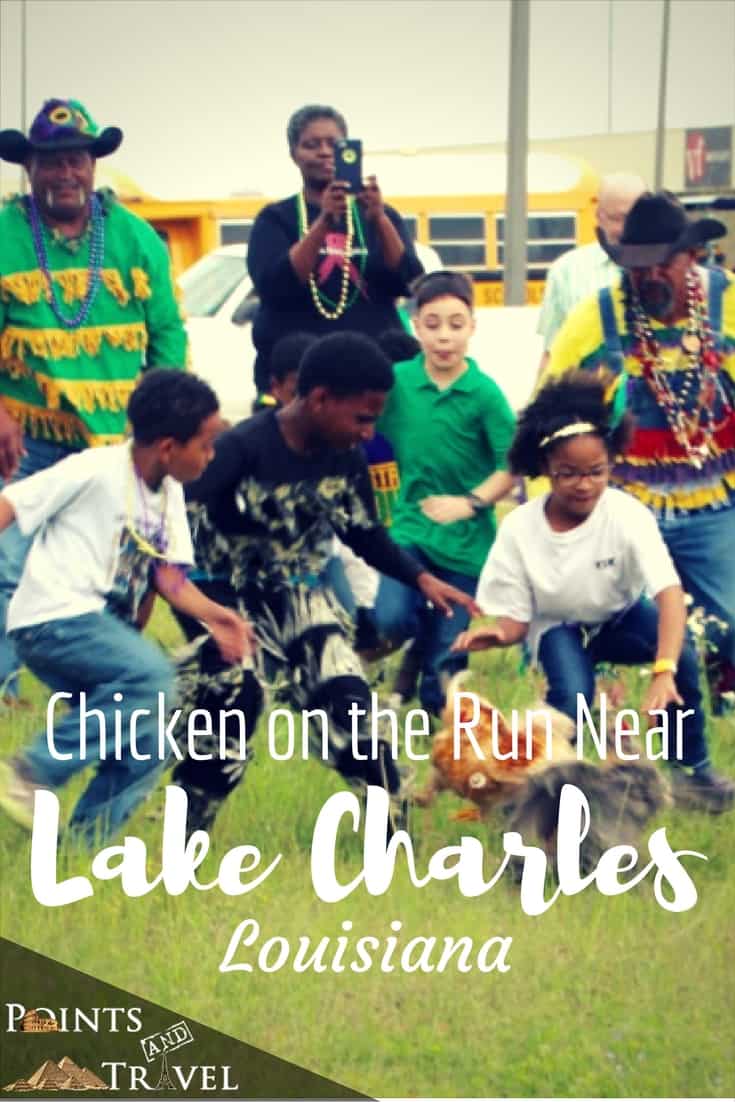 Have you ever seen a chicken on the run? Near Lake Charles, Louisiana you will find one or two in the Iowa Chicken Run for Mardi Gras!