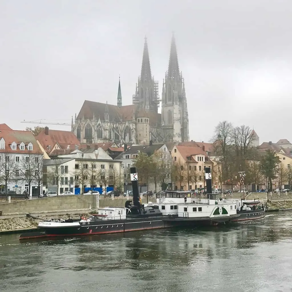 The river danube is central to Regensburg Germany and makes for a pretty scene #germany #regensburg #travel #unesco