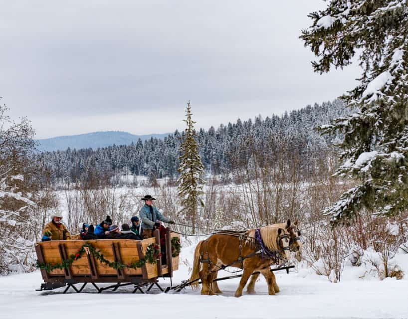 Sleigh ride, Montana’s Winter Wonderland – ski Whitefish