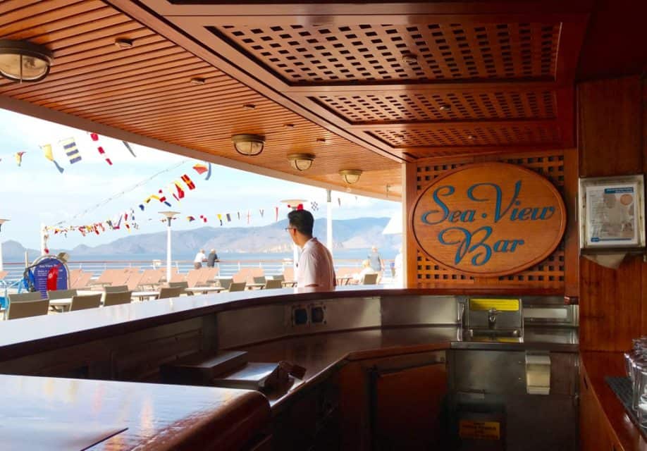 Come cruise Holland America on a global cruise, Sea View Bar