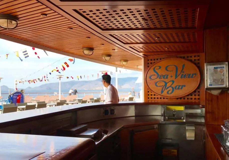Come cruise Holland America on a global cruise, Sea View Bar