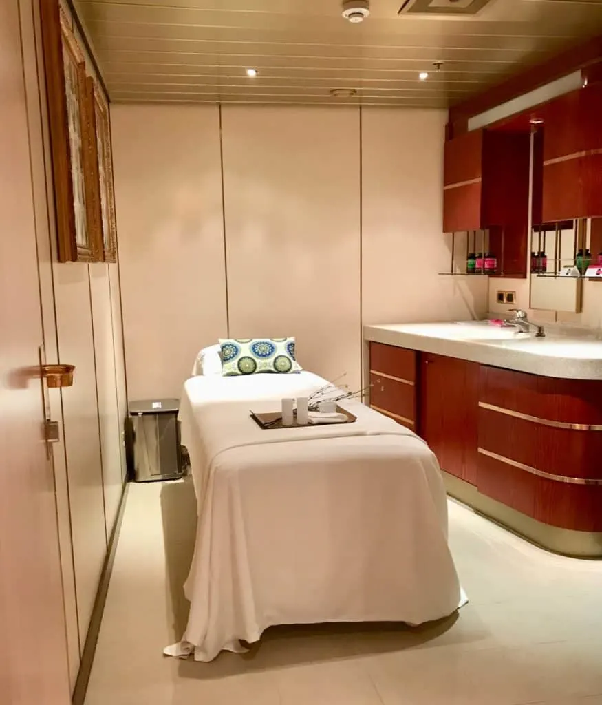 The spa on the cruise Holland America, a global cruise.