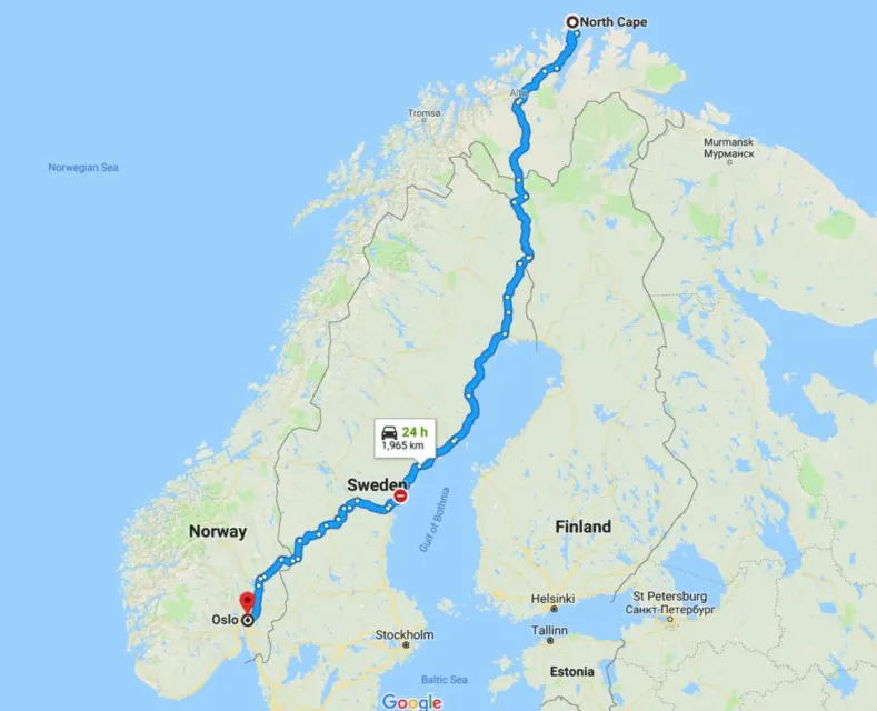 North Cape Map, Norway, Things to do in Norway, Norway winter