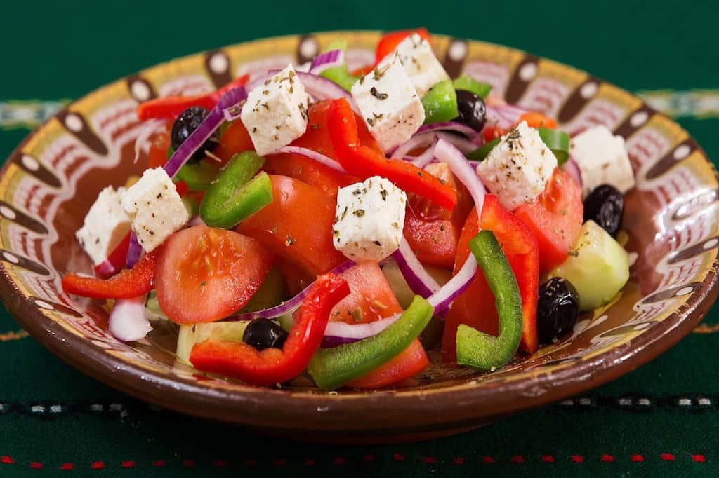 greek salad with Feta Cheese, Greek food, Greek food list, Greek Mediterranean food
