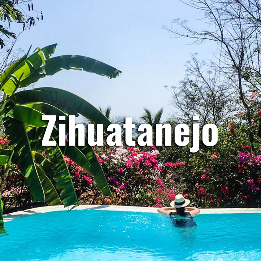me in the pool in zihuatanejo, best beaches in mexico for families