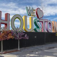 Houston Sign that says we Love Houston