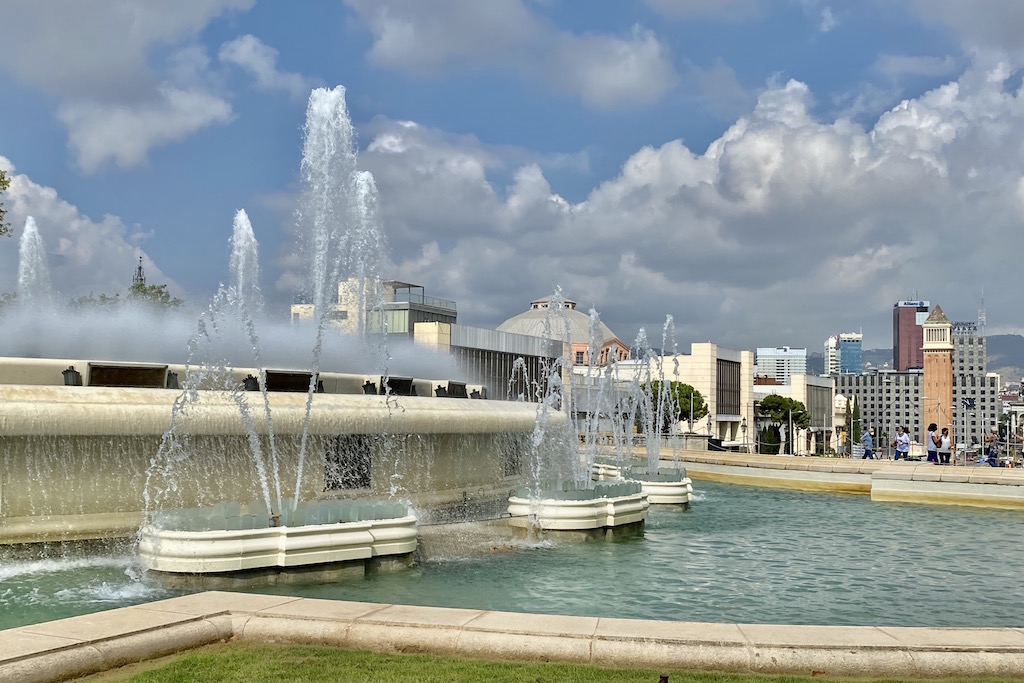 Montjuïc Fountains in Barcelona Spain