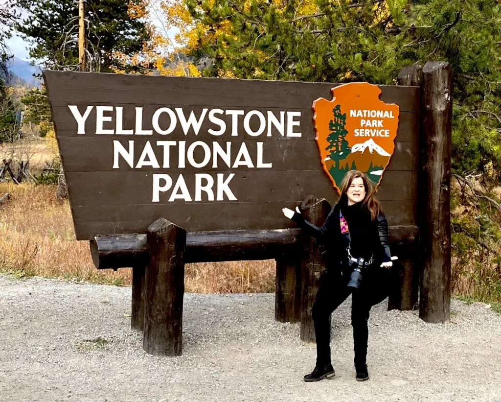 Cindy Maloney in Yellowstone National Park