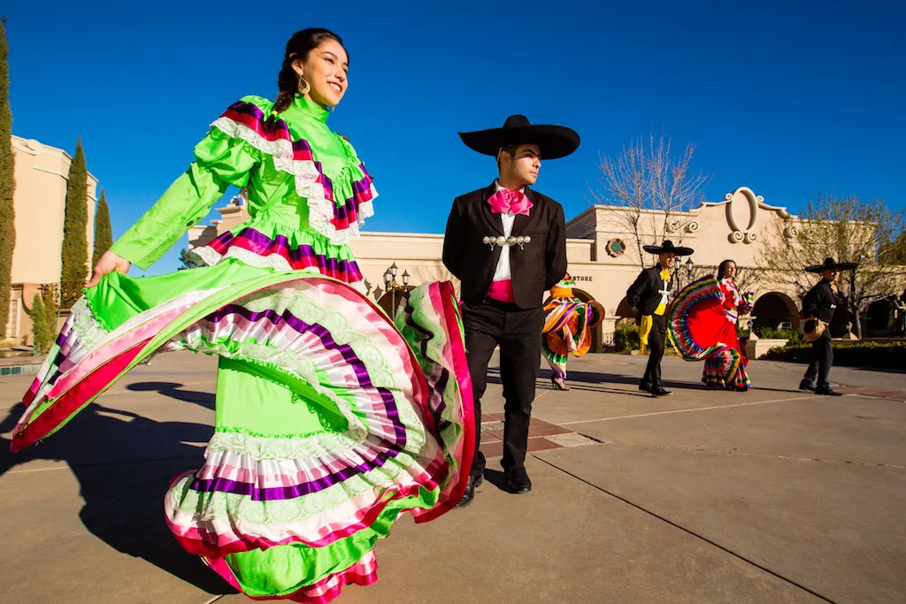 Colorful Flamenco Dresses with man
