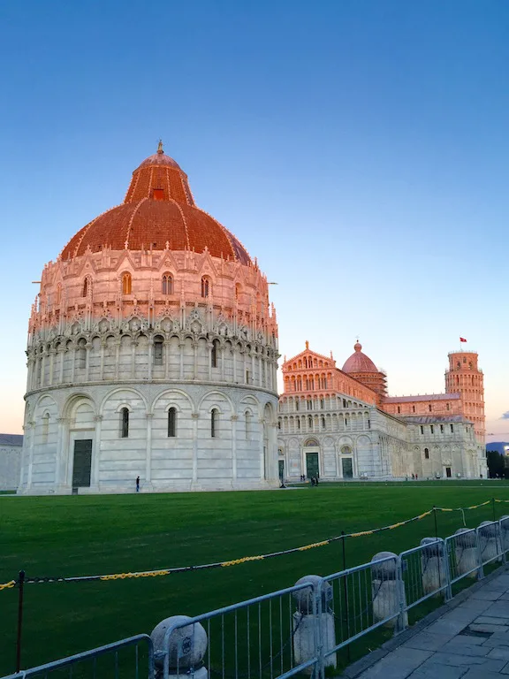 Campo Dei Miracoli, Field of Miracles, Piazza del Duomo. Leaning tower of Pisa, Italy