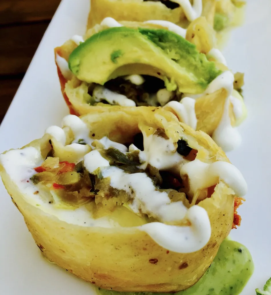 Corn cheese with guac and sour crema, best restaurants in Guatemala,