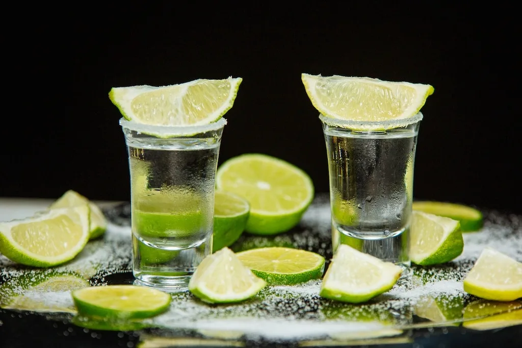 Tequila shots with limes, Tequila shot, Tequila shot with lime and Jalapeno, orange liquor tequila drink, tequila drink, agave, best mezcal from Oaxaca, best tequila to bring back from Mexico