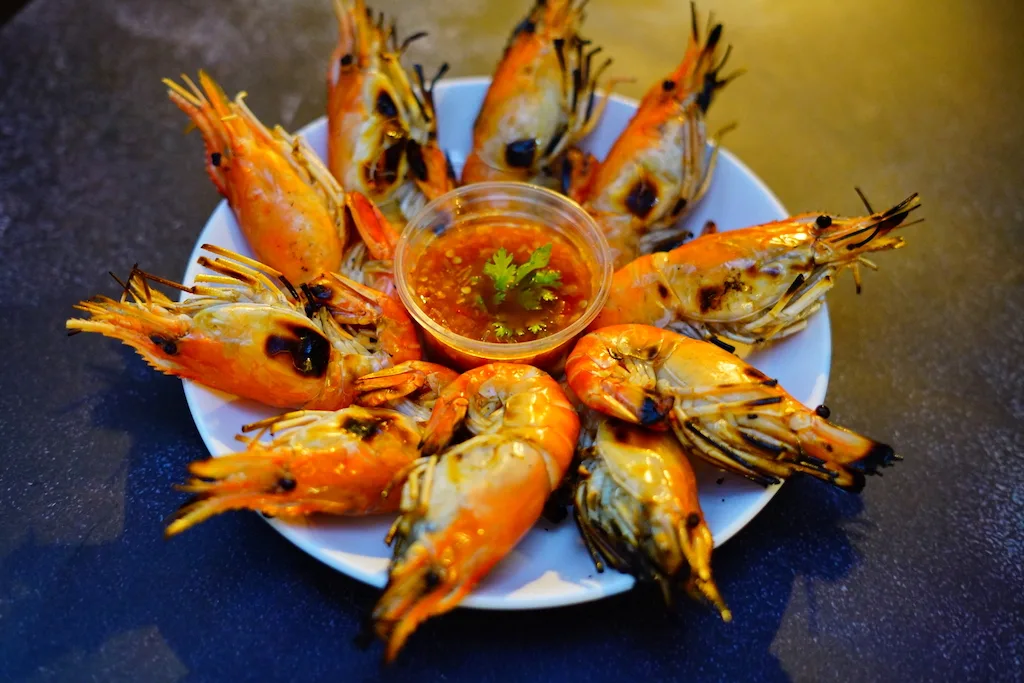 Giant grilled shrimp, best restaurants in Guatemala