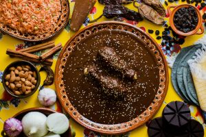 Mole Mexicano, Poblano mole ingredients, mexican spicy food traditional in Mexico, best foods in Mexico