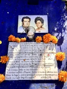 blue grave, day of the dead Oaxaca