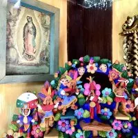 photograph with colored figurines, day of the dead Oaxaca, oaxaca mexico beaches