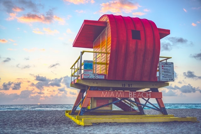 Miami Beach lifeguard post, best places to shop in Miami beach, Miami beach downtown, best party beaches in Miami