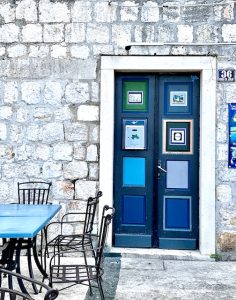 Vis Blue door, best places to visit in Croatia