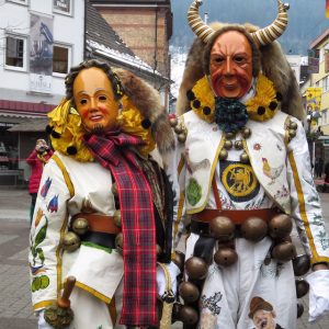 two people in costume in Germany, best hotels in black forest Germany