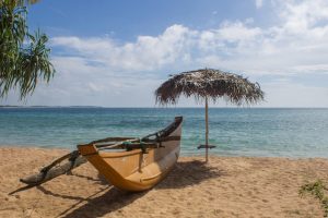 Sand and fishing boats on the beach, marietta islands, hidden beaches Mexico