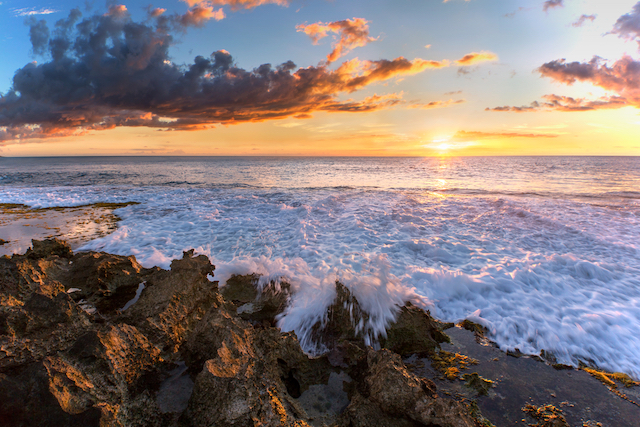 best beaches in Hawaii, Sunset from Ko Olina beach park Hawaii