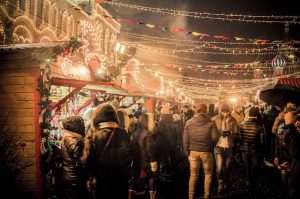 Christmas in Dublin, out in a christmas market